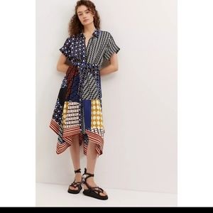 Anthropologie Maeve contrast midi shirt dress NWT!  Size M